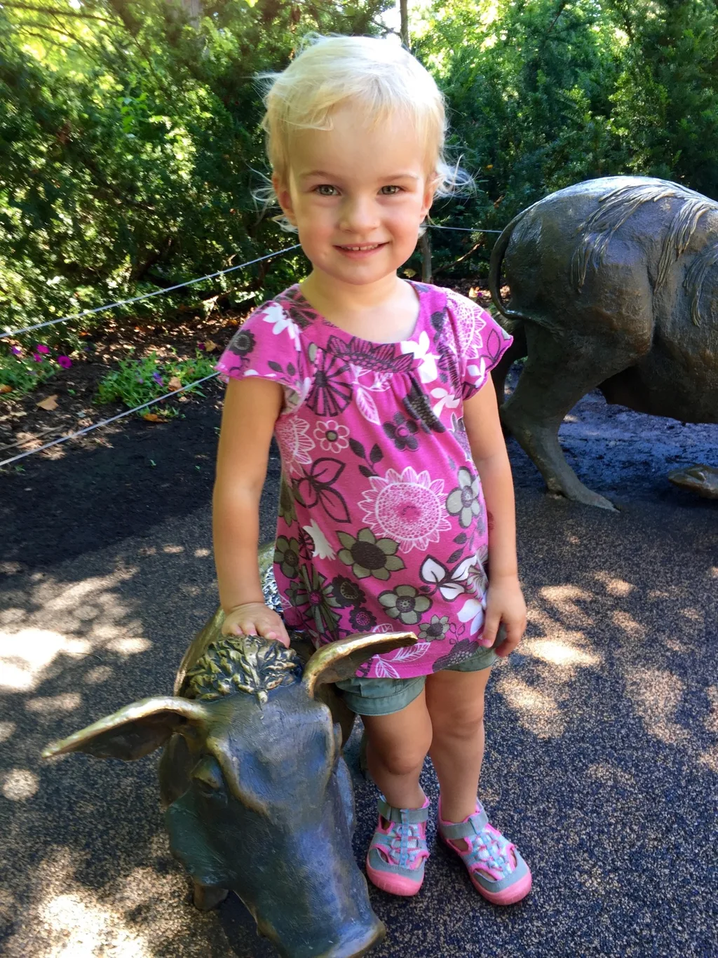 Our first out-of-town trip with all three girls was a big success. We drove to Columbus, stayed at a hotel, went swimming, and went to the Columbus Zoo.

Even though the hotel’s pool was filled almost entirely with chlorine and the zoo had more rides and souvenir stalls than animals, we had a blast. Our girls really enjoyed the adventure.

We’re already looking forward to our next trip in September.