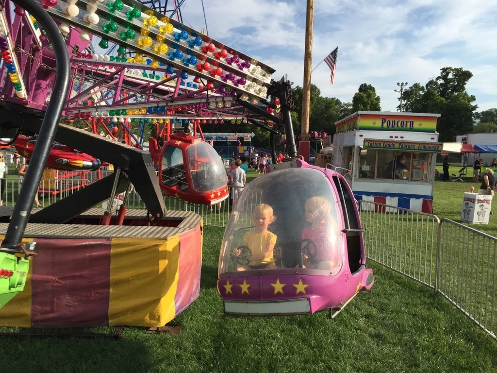 Fun times at the Deer Park festival, especially for Abby. She loved her first ride on a roller coaster, and a Ferris wheel.