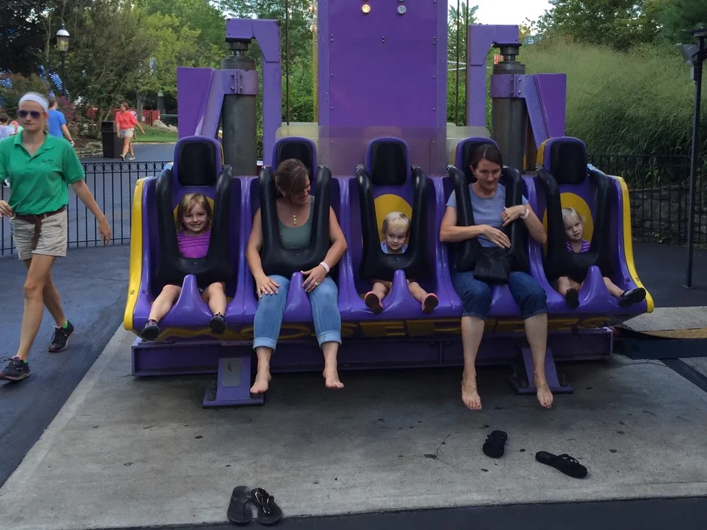 The girls are still talking about our trip to Coney Island last night. A sample conversation:  
Gwen - “I rode the roller coaster!”  
Josie - “I did not. Too scary! But, I liked the FAST slide. And the ferris wheel, and, and I did not ride the boats.”
