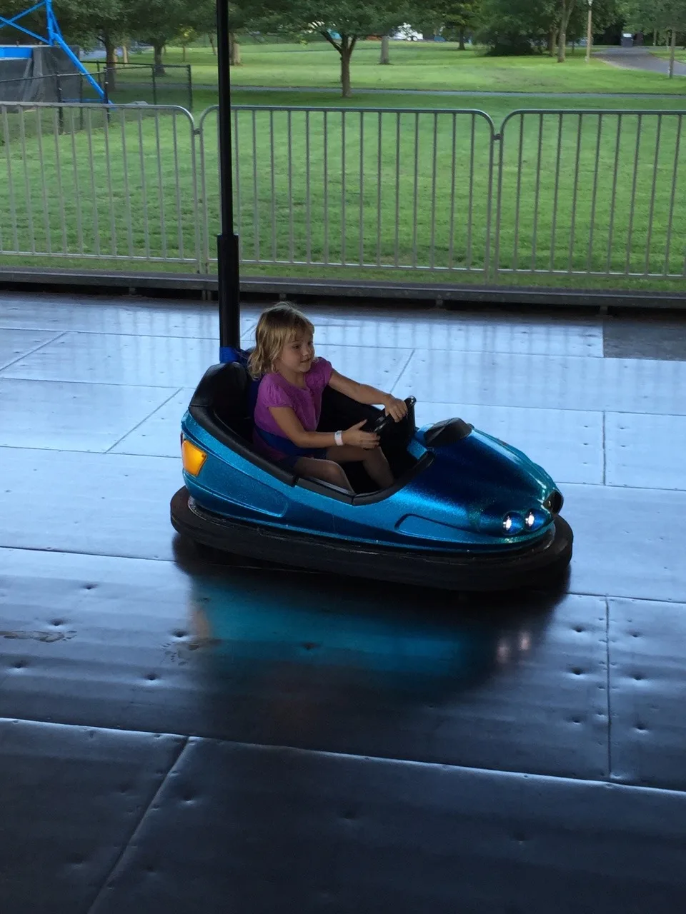 The girls are still talking about our trip to Coney Island last night. A sample conversation:  
Gwen - “I rode the roller coaster!”  
Josie - “I did not. Too scary! But, I liked the FAST slide. And the ferris wheel, and, and I did not ride the boats.”