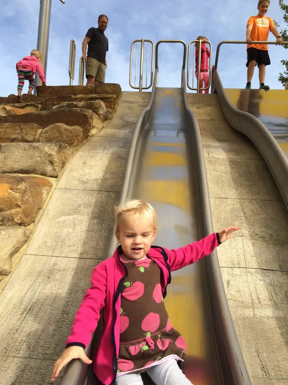 These girls love Smale Riverfront Park.