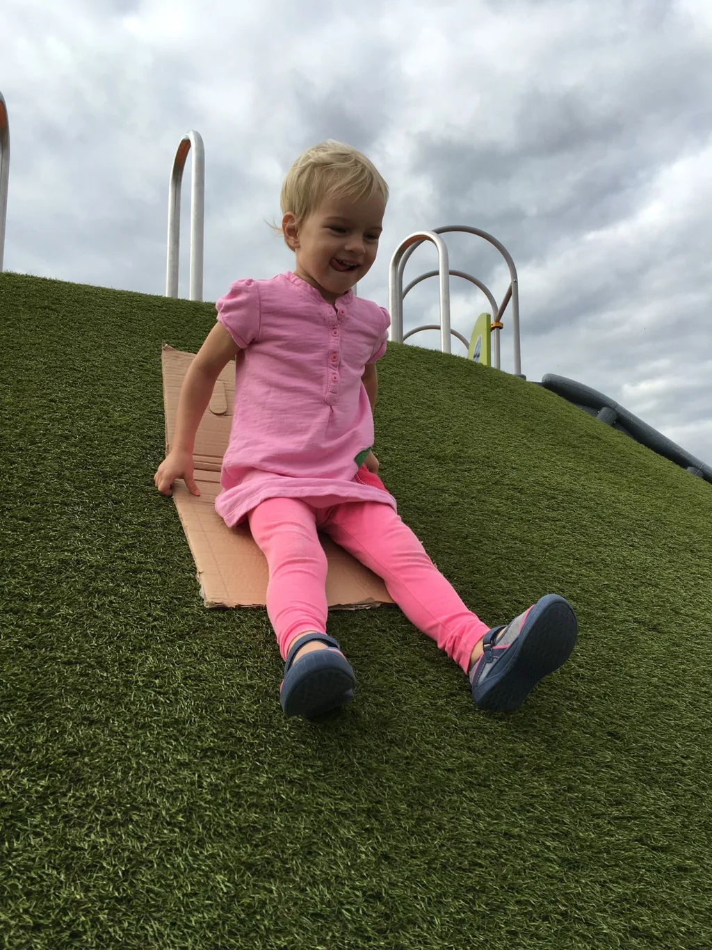 “This is a cool park, Mom!”

Once again, Summit Park was a hit this morning. Great day for it too – seventy degrees in November!
