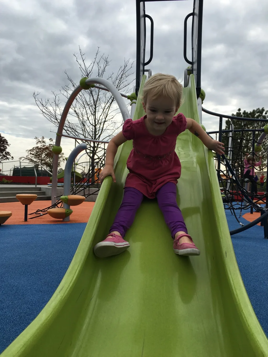 “This is a cool park, Mom!”

Once again, Summit Park was a hit this morning. Great day for it too – seventy degrees in November!