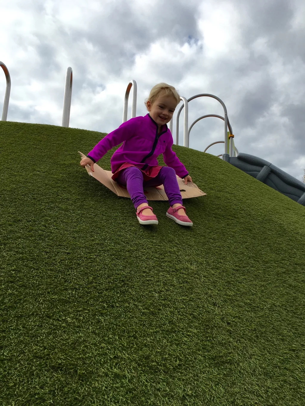 “This is a cool park, Mom!”

Once again, Summit Park was a hit this morning. Great day for it too – seventy degrees in November!