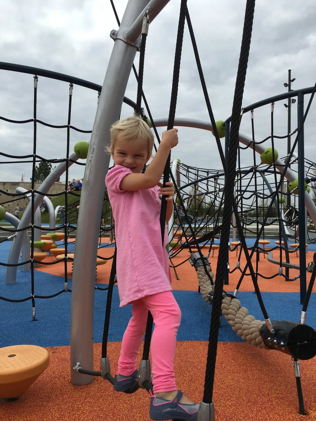 “This is a cool park, Mom!”

Once again, Summit Park was a hit this morning. Great day for it too – seventy degrees in November!