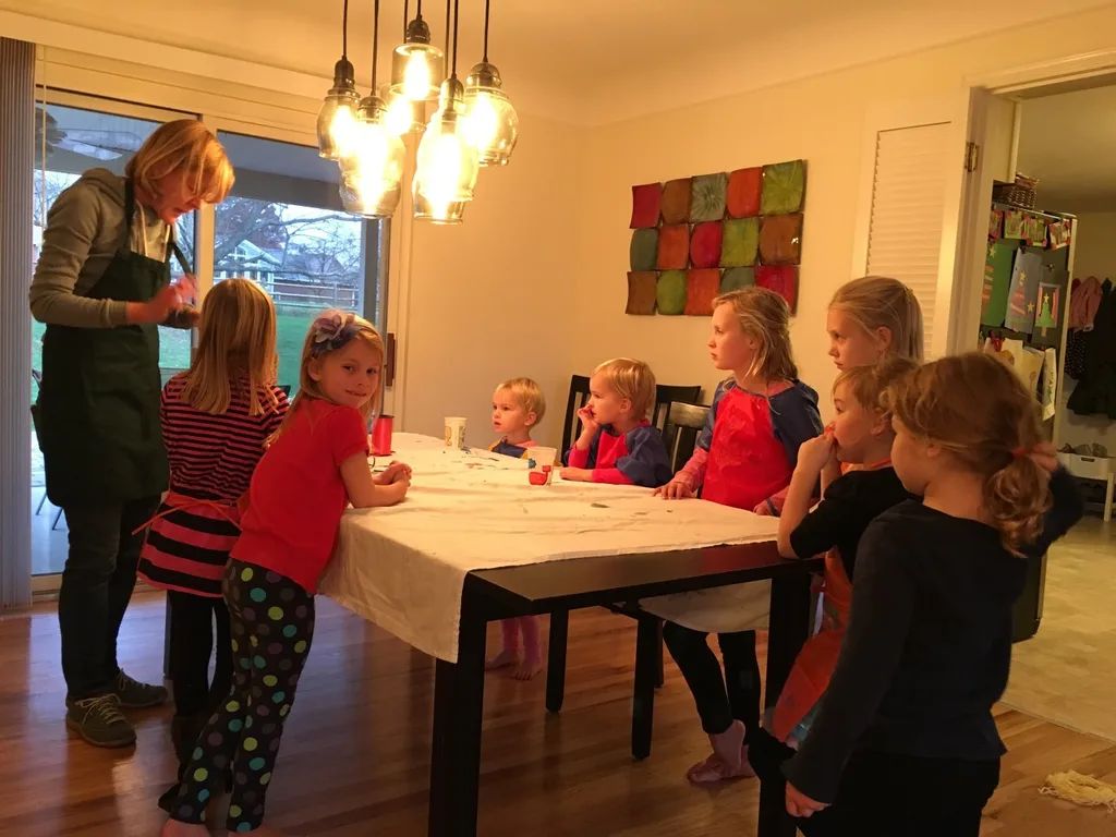 Girls night just moved up a notch tonight! We had NINE girls and Sarah helped with the craft! It was fun, but next time I’ll remember that girls can be rowdy just like boys.