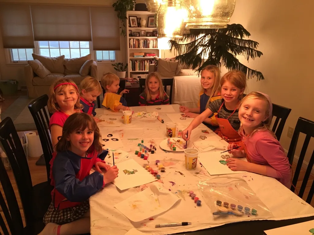 With school back in session, we had another Girls Night yesterday with a bunch of enthusiastic neighborhood girls. They had a snack, painted two suncatchers each and then played together. And, I received a really nice surprise from the girls and their parents. I think our weekly Girls Night is here to stay! It kind of feels official now.