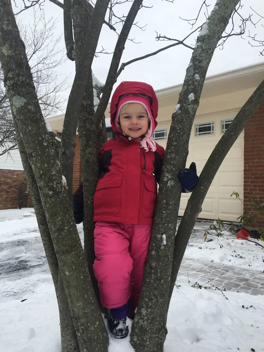 Gwen was the only one brave enough and/or well enough to join me in the snow this morning. We had a good time together!