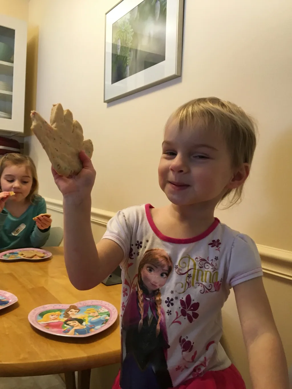 We were inspired by Olive Us to make hand cookies today. They were a hit!