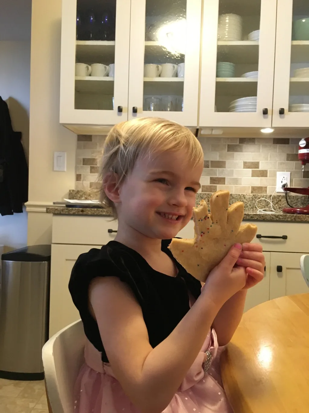 We were inspired by Olive Us to make hand cookies today. They were a hit!