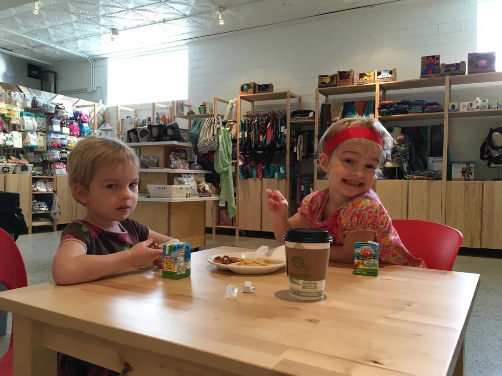 Gwen and Josie loved playing at Red Balloon this morning. In fact, they liked it so much that we returned with Abby after school.