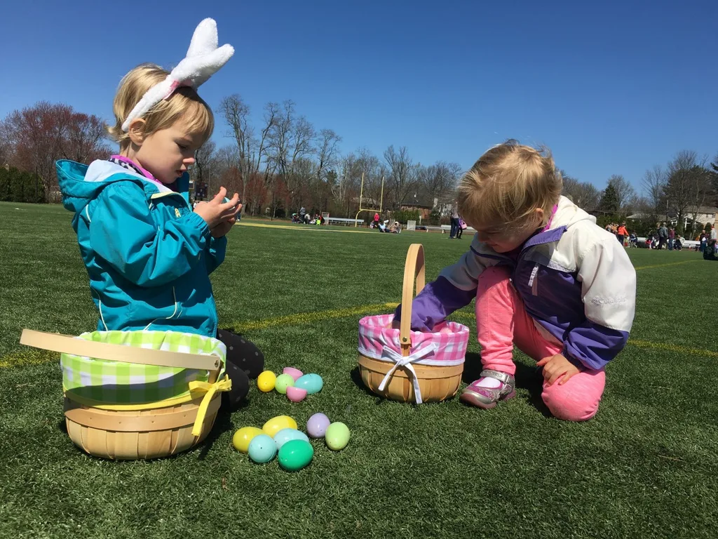 Two Easter egg hunts in one day! Candy, games, friends… what a fun day!