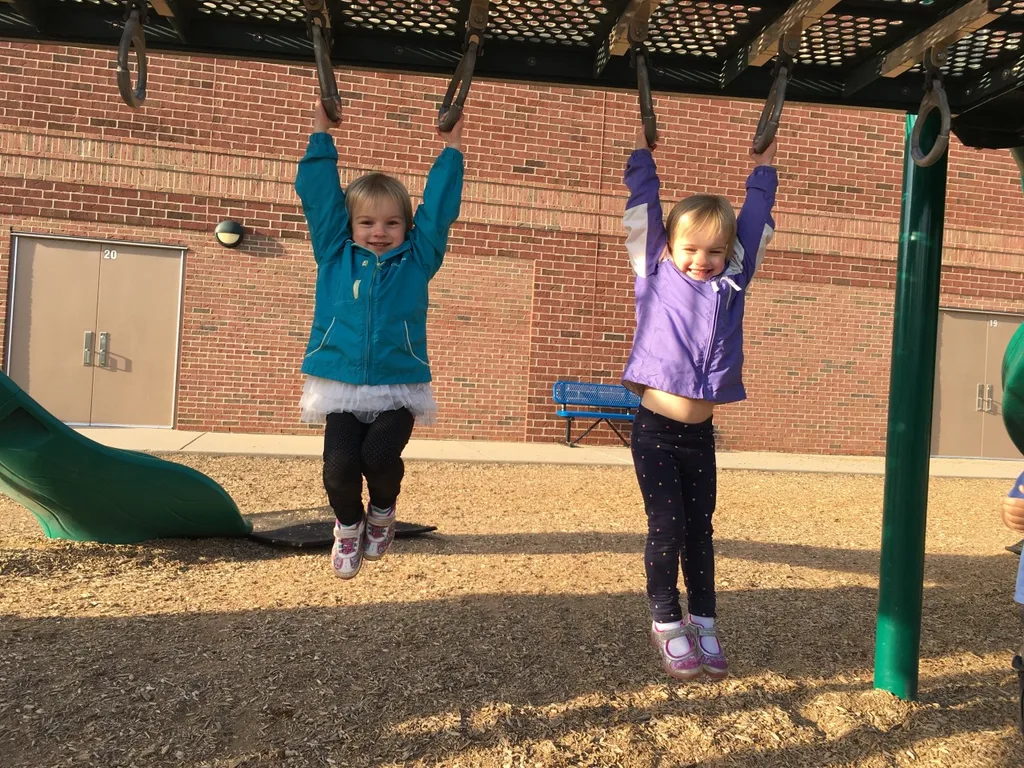 Monkeying around while Abby plays soccer