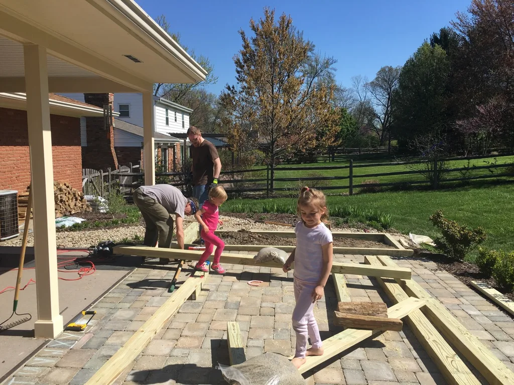 After lots of hard work (Grandpa’s muscles put mine to shame), the garden bed is nearly complete. It looks incredible! We still need a few larger boards for the top and lots more soil. Thirty bags of soil and compost was too little!