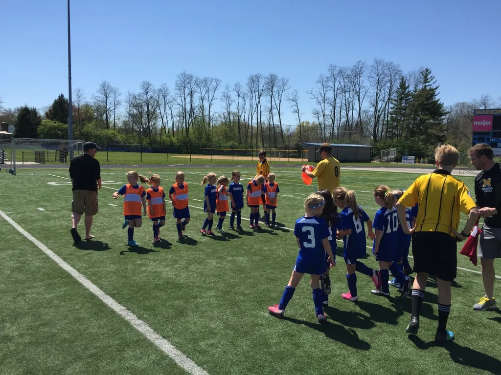 First soccer game (against another team) today!