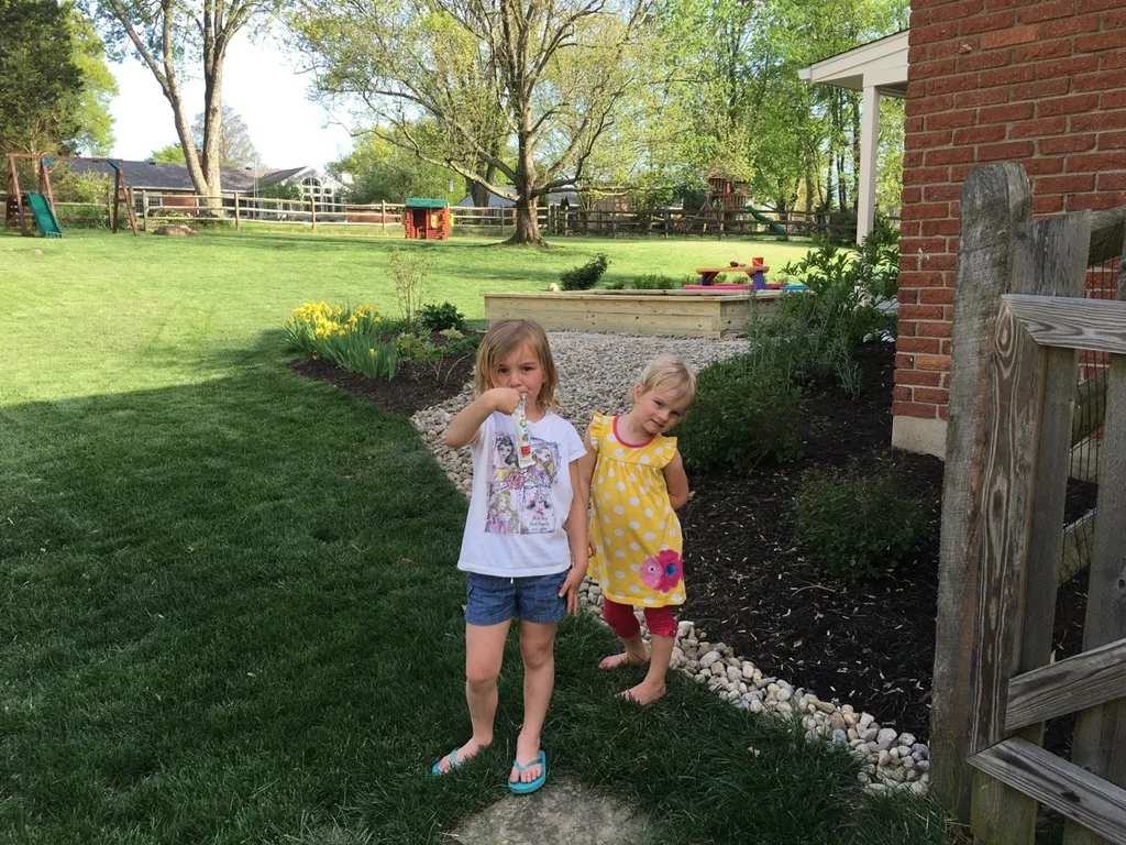 With one garden project, two soccer games, and three girls to entertain, I wish we had more than four adult hands this weekend. Busy, tiring, but fun!
