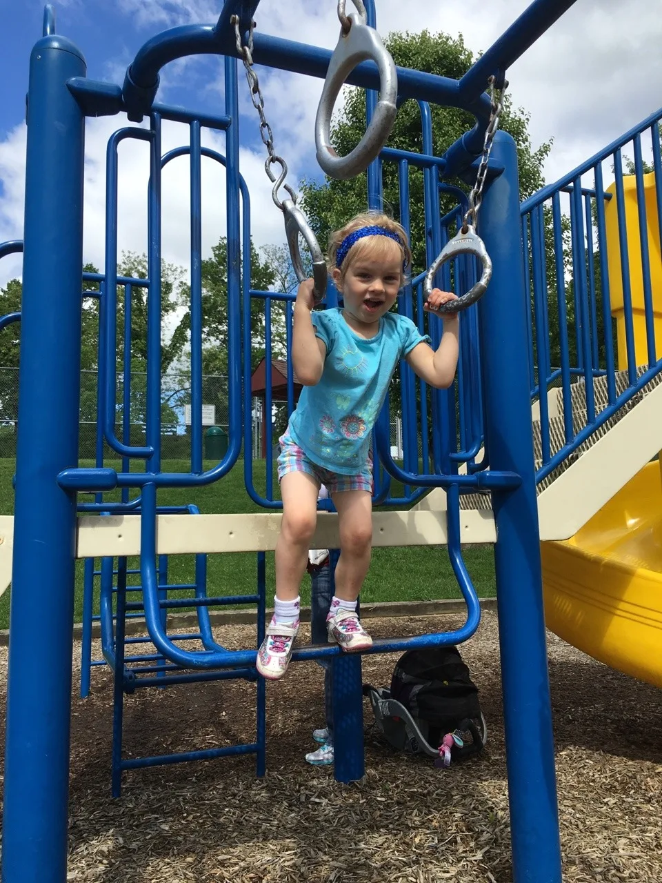 Today was filled with fun! Adventure #1: our Madeira Moms park playdate at McDonald Commons. Gwen was especially daring, and Josie made a new friend.