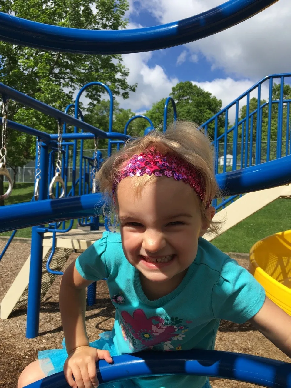 Today was filled with fun! Adventure #1: our Madeira Moms park playdate at McDonald Commons. Gwen was especially daring, and Josie made a new friend.