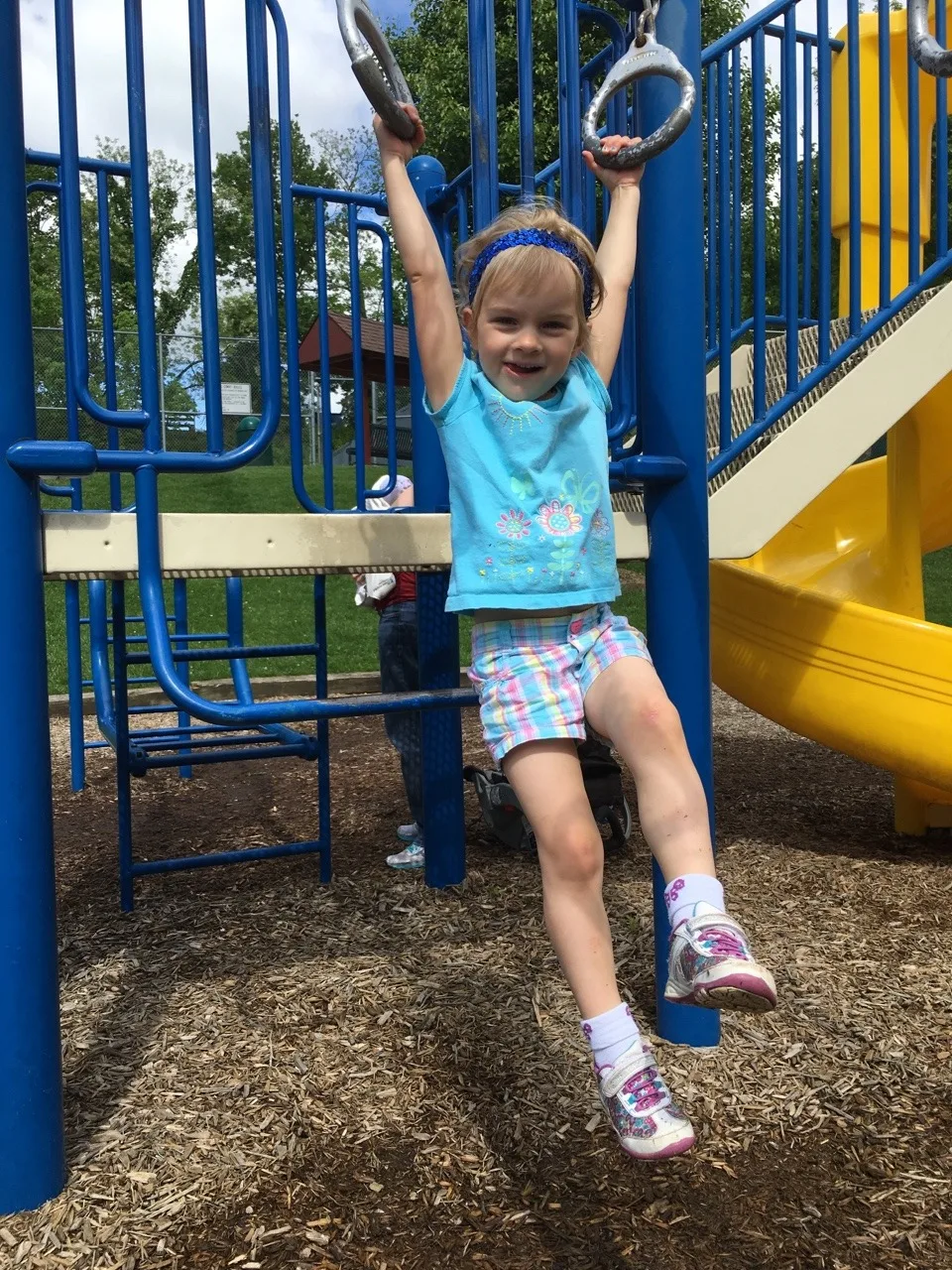 Today was filled with fun! Adventure #1: our Madeira Moms park playdate at McDonald Commons. Gwen was especially daring, and Josie made a new friend.