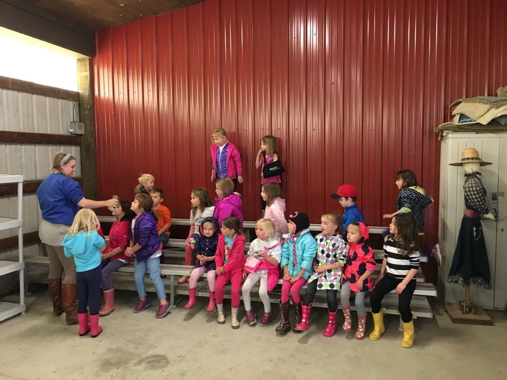 Thanks to our proceeds from the Girl Scout cookie sale, our Daisies (and little siblings) got to enjoy a special program at Parky’s Farm this afternoon. Everyone especially liked petting and holding the baby chickens.