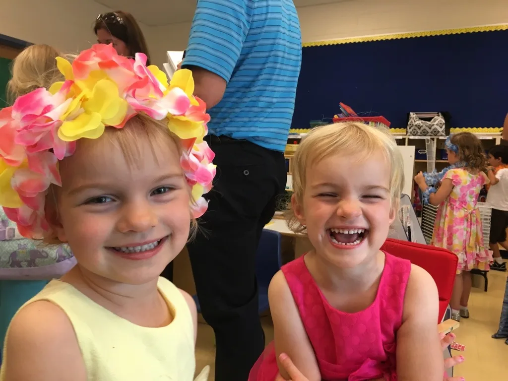 End of kindergarten classroom luau party