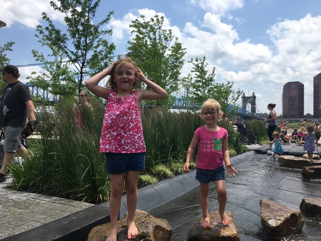We spent the first day of summer vacation on bikes and picnicking at Smale Riverfront Park with Auntie Em.