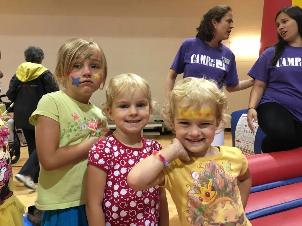 Ice cream social fun at the JCC! Gwen and Josie really liked sharing their ice cream.