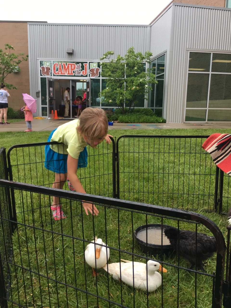 Ice cream social fun at the JCC! Gwen and Josie really liked sharing their ice cream.