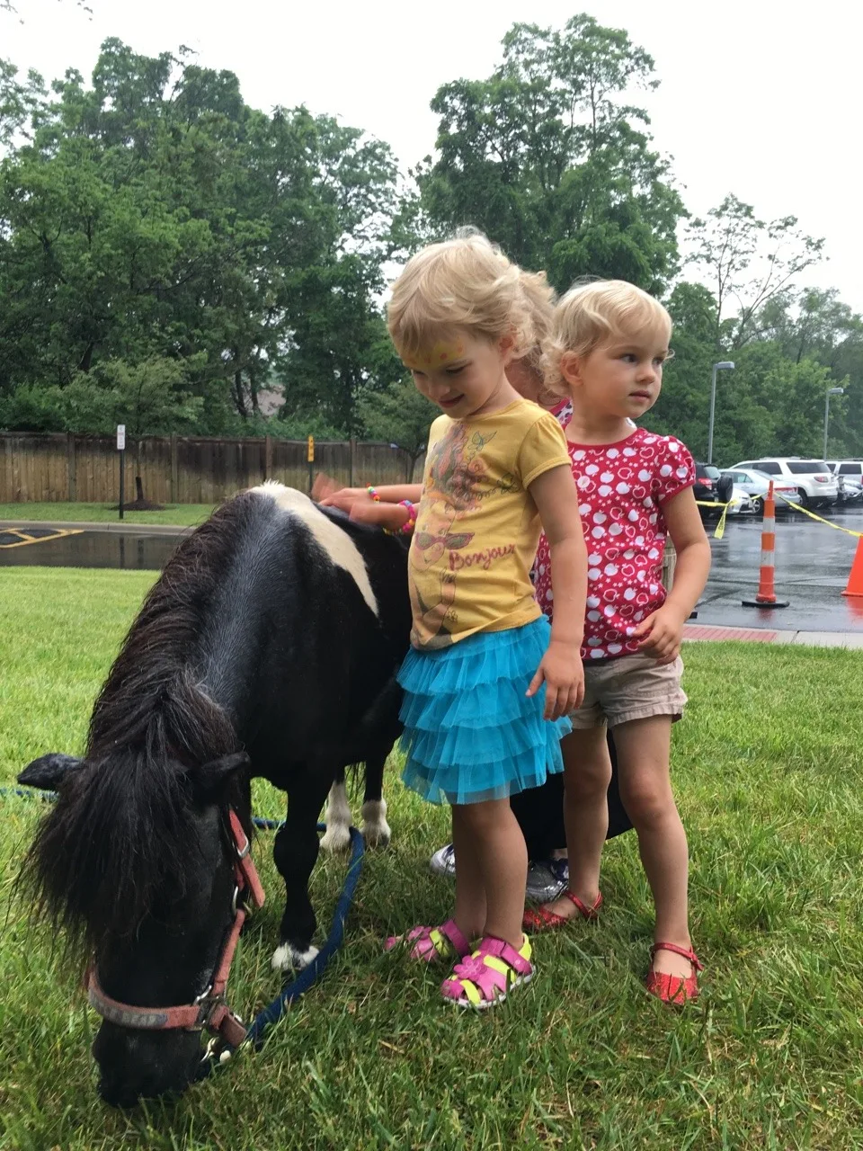 Ice cream social fun at the JCC! Gwen and Josie really liked sharing their ice cream.