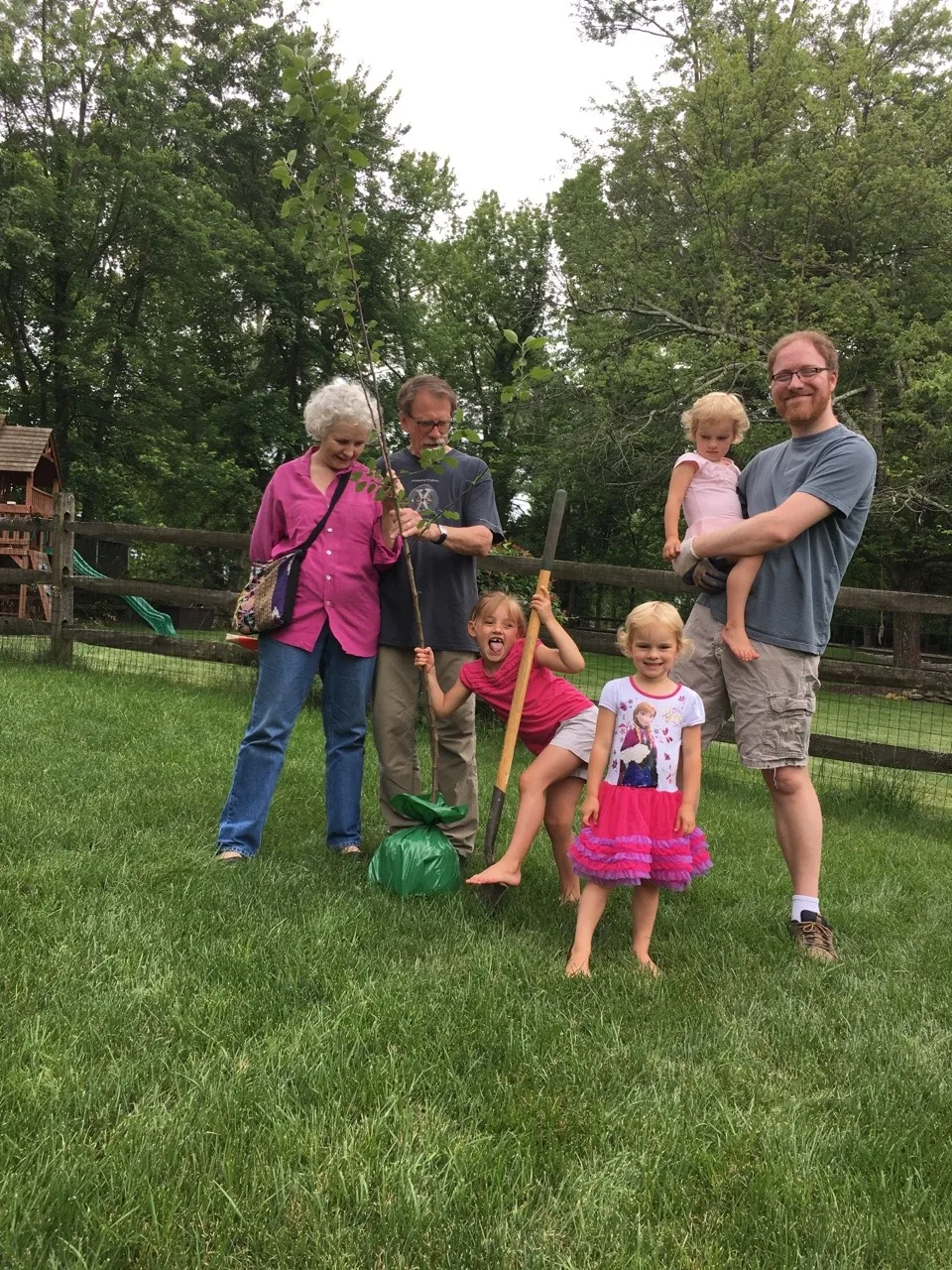 Abby and crew planted an apple tree yesterday – a gift that keeps on giving!