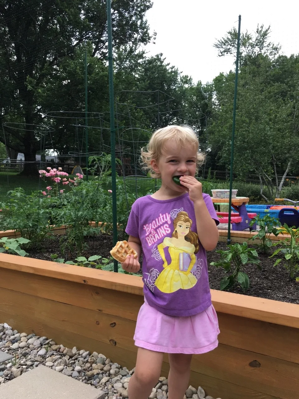 First pepper from the garden! Josie approves!