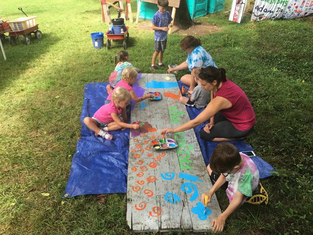 Day four of Girl Scout camp was filled with outdoor art, and science experiments – sun transfers, painting, nature photography, gloop, coke rockets, dancing raisins, static electricity, homemade sorbet. The girls also played a much needed, long game of “drip, drip, drench.”