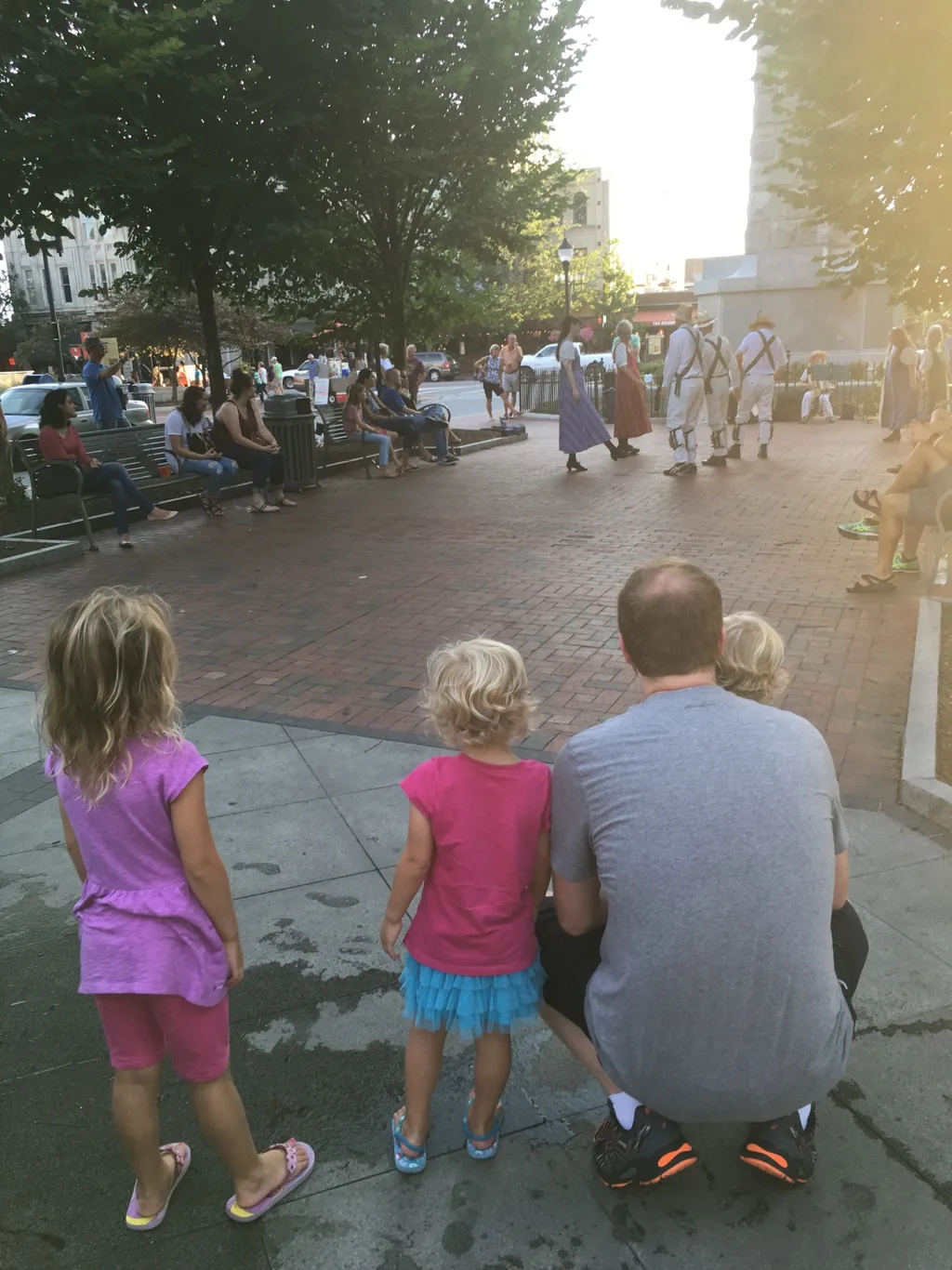 Vacation day 1: Mellow Mushroom was still delicious, and more entertaining with kids. Downtown Asheville was surprisingly happening on a Monday night.