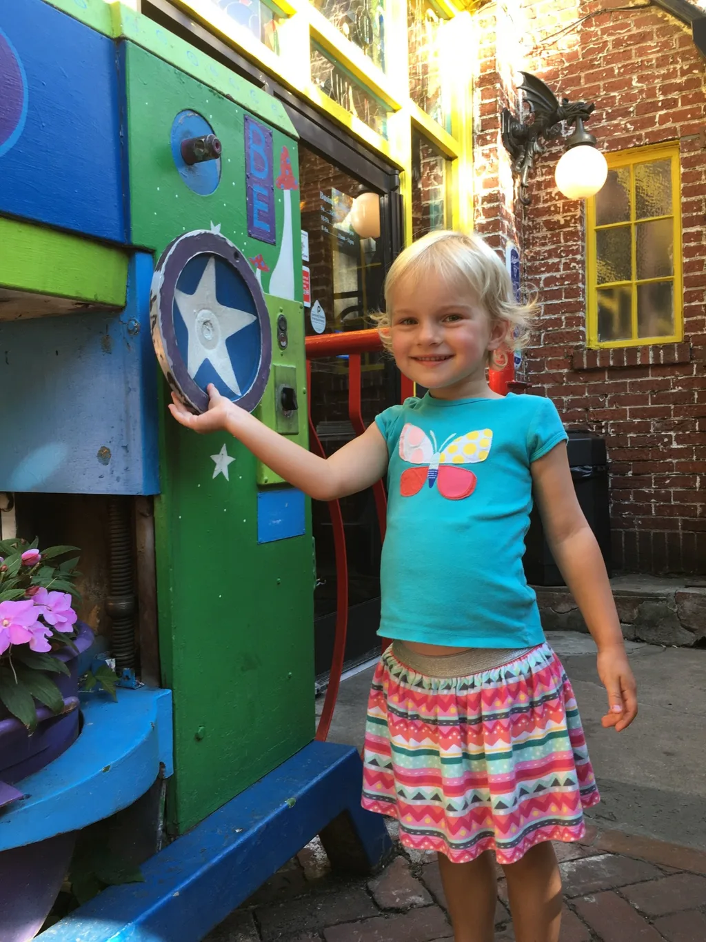 Vacation day 1: Mellow Mushroom was still delicious, and more entertaining with kids. Downtown Asheville was surprisingly happening on a Monday night.