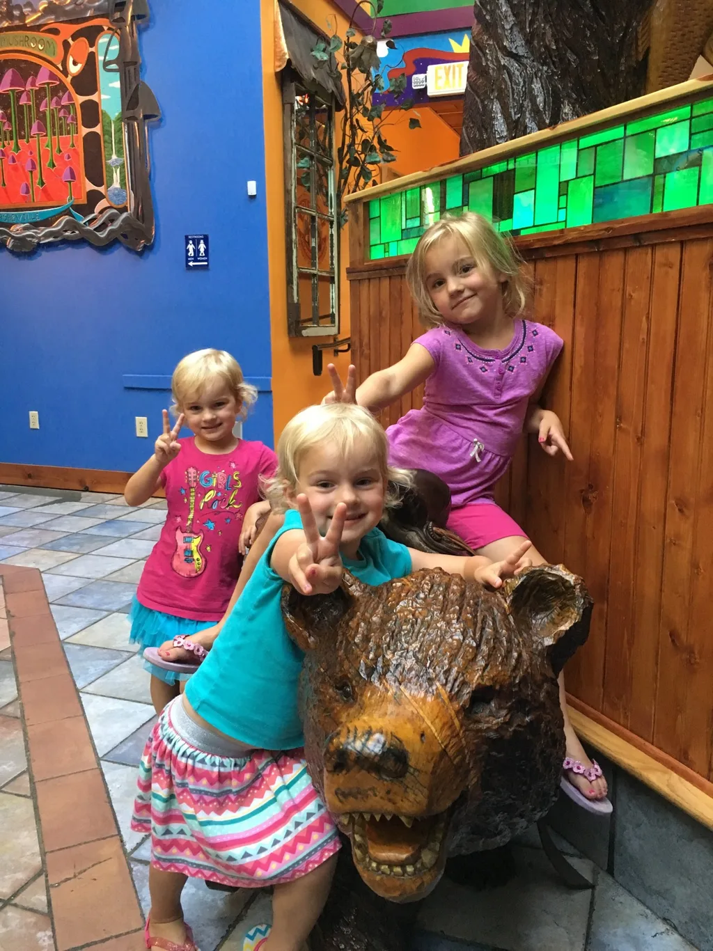 Vacation day 1: Mellow Mushroom was still delicious, and more entertaining with kids. Downtown Asheville was surprisingly happening on a Monday night.