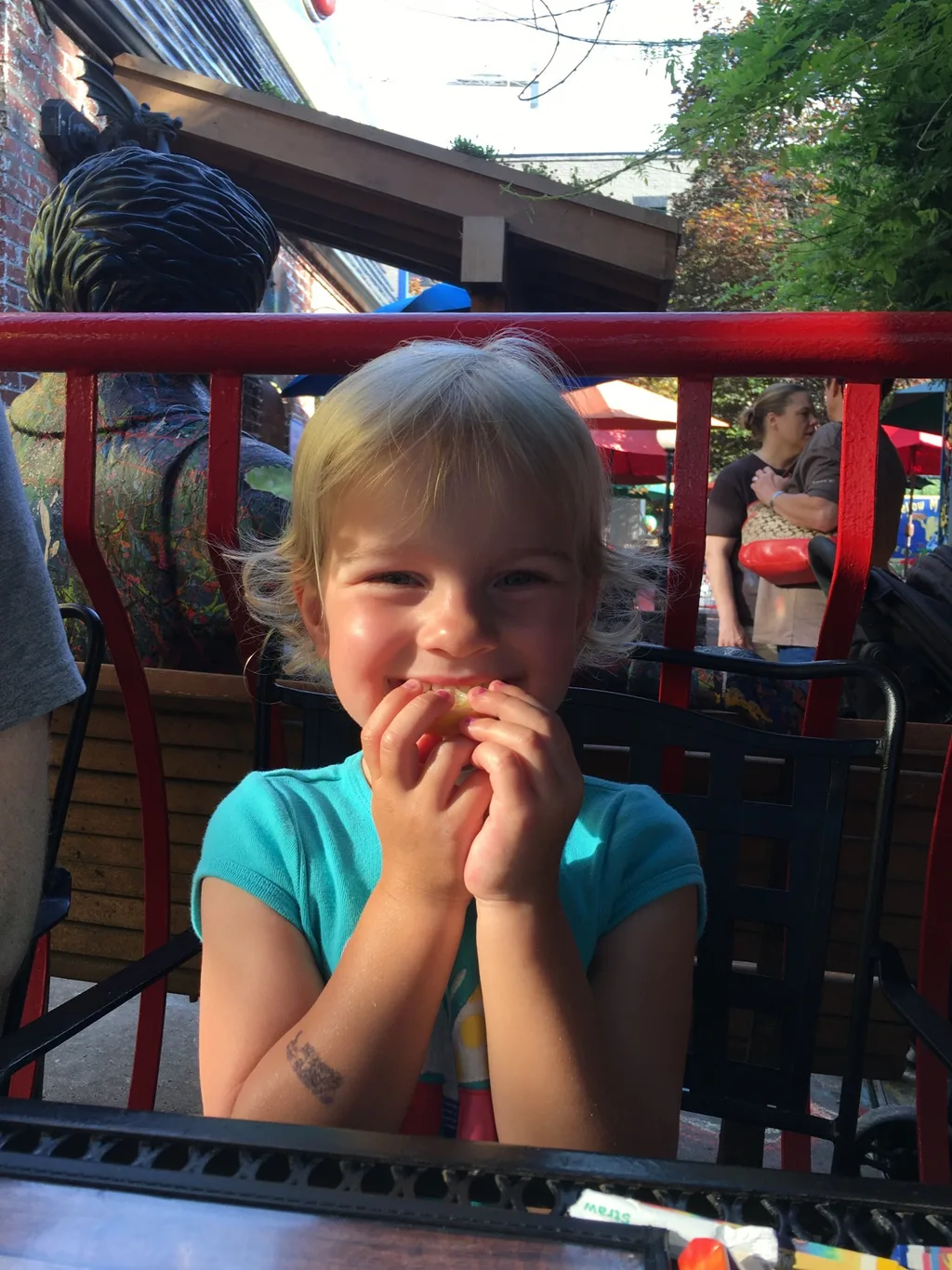 Vacation day 1: Mellow Mushroom was still delicious, and more entertaining with kids. Downtown Asheville was surprisingly happening on a Monday night.