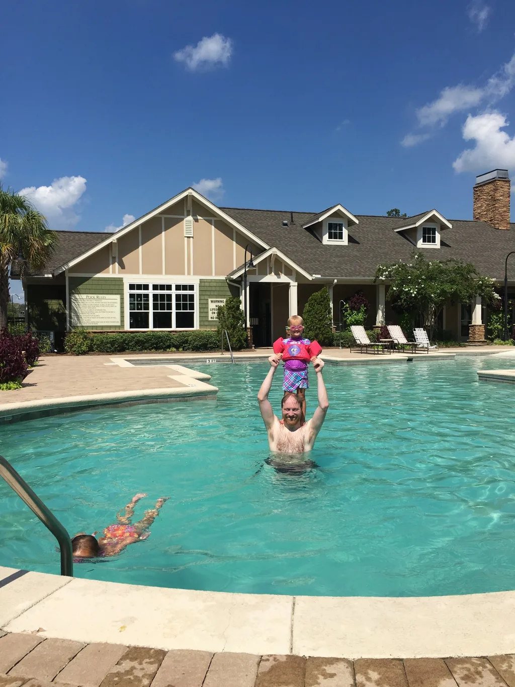 Vacation day 2: some driving, swimming, bowling, eating, ands lots of hugging. The girls were thrilled to see their Auntie Em.