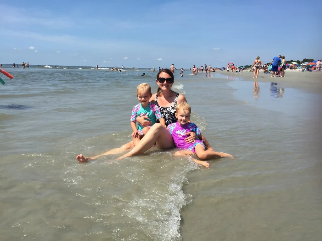 Vacation day 3: We had a blast playing at the beach on Hilton Head Island. It was their first time at the ocean, and Gwen and Josie loved it! Gwen especially liked crashing into the waves. Abby and Josie really liked playing in the sand.