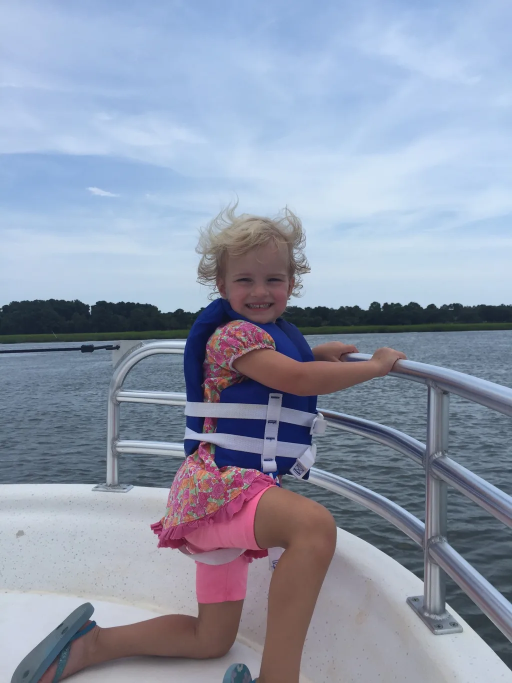 Vacation day 5: Dolphins and sharks were the highlights of our day! Mom and Tim joined us for a wonderful dolphin tour, and a surprise evacuation from the water at Coligny beach due to sharks!