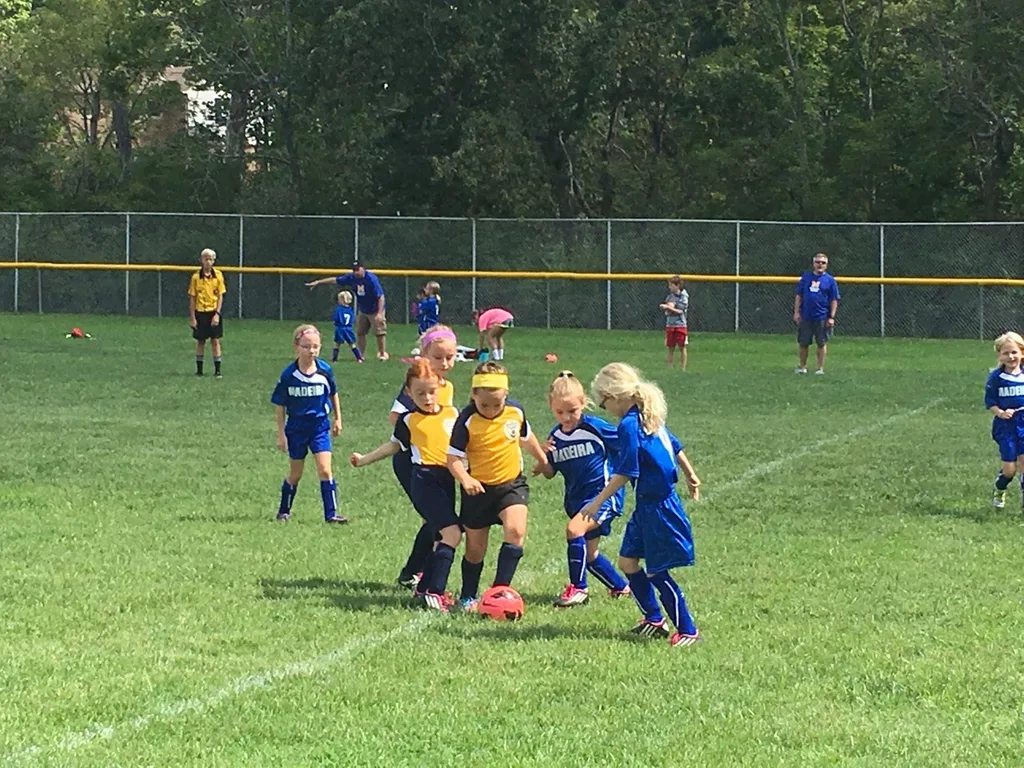 First soccer game of the year was a loss against Mariemont, but they played hard and seemed to have fun!