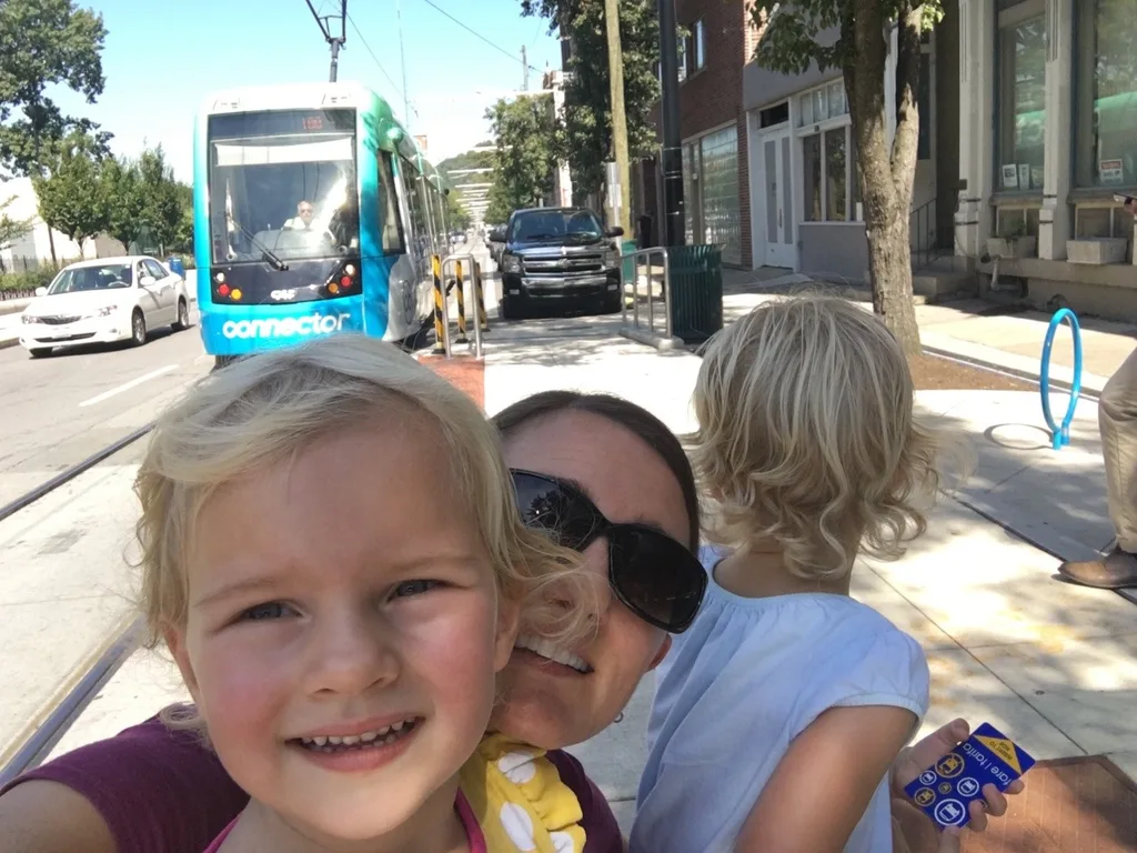 Tourists in our hometown! We rode the streetcar for the first time today and it was wonderful!