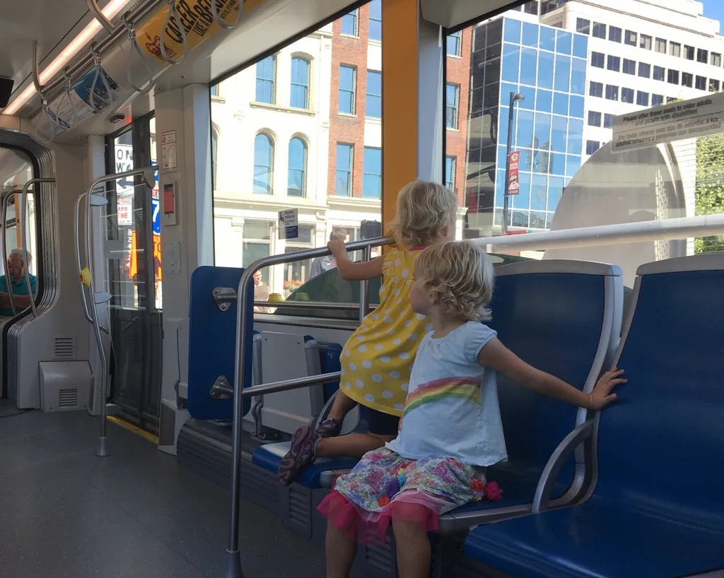 Tourists in our hometown! We rode the streetcar for the first time today and it was wonderful!