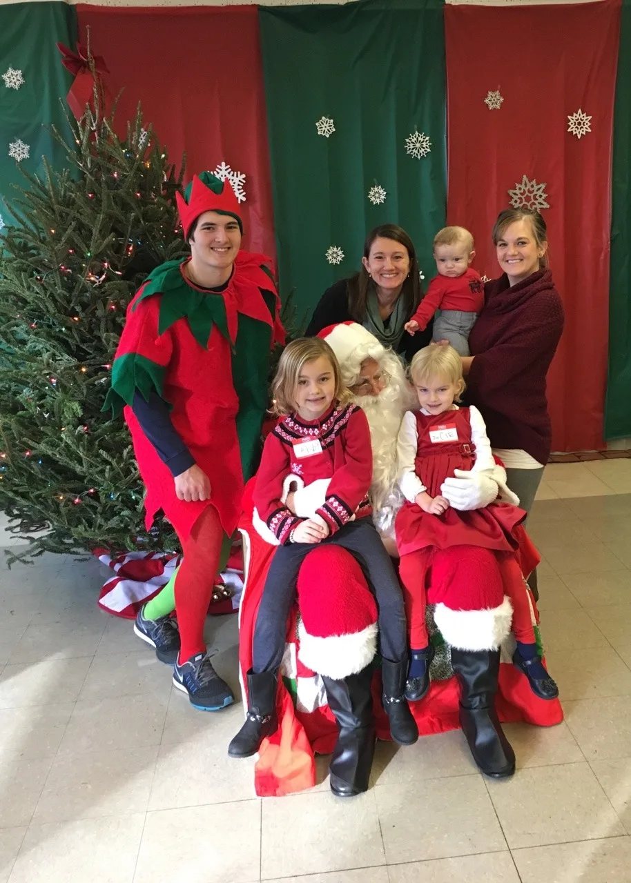 At Breakfast with Santa (with our favorite Moeller rugby elf)