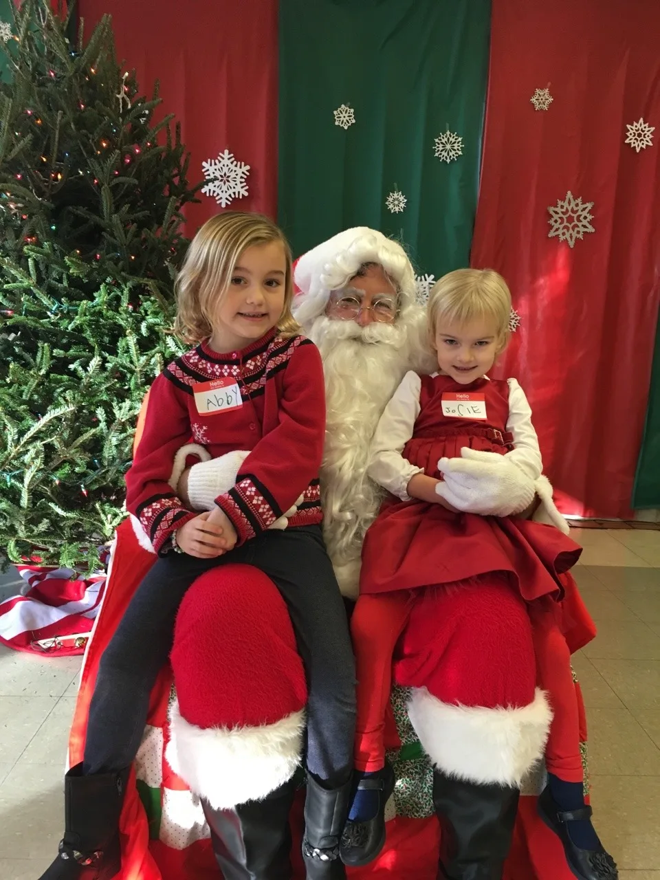 At Breakfast with Santa (with our favorite Moeller rugby elf)