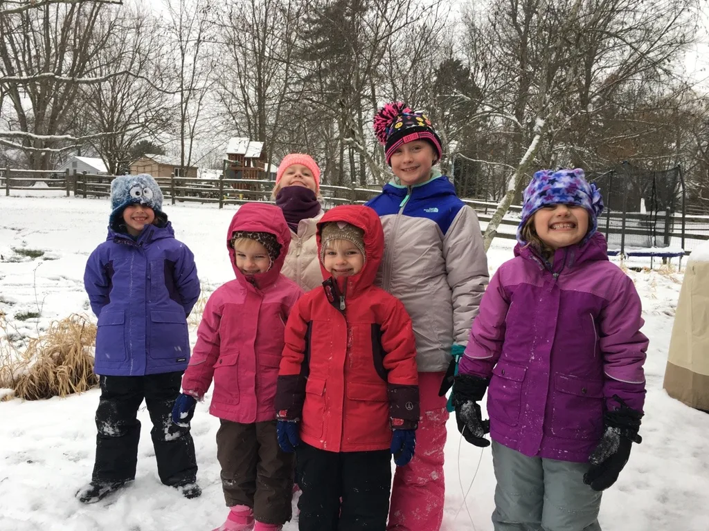 First snowfall of the year! Abby still had school, but had a full hour of outdoor fun in the afternoon with friends. Gwen and Josie played outside on three separate occasions!