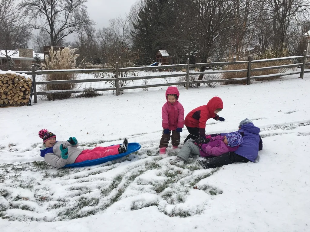 First snowfall of the year! Abby still had school, but had a full hour of outdoor fun in the afternoon with friends. Gwen and Josie played outside on three separate occasions!