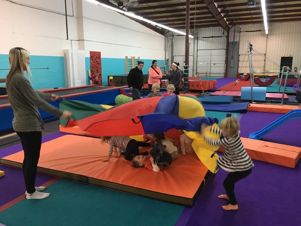 We met our playgroup friends at Gym Skills today. At one point, Josie, Gwen, Anna, and a couple of others were sitting together on a balance beam. We could see them laughing and carrying on about something for quite some time. Gwen and Josie later told me that they were “sharing dreams.” I would have enjoyed overhearing that conversation!