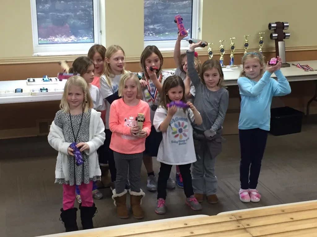 Yesterday was a big day! Abby got to race against her Girl Scout friends in the Pinewood Derby while Gwen and Josie celebrated their best friend Sophia’s birthday party.