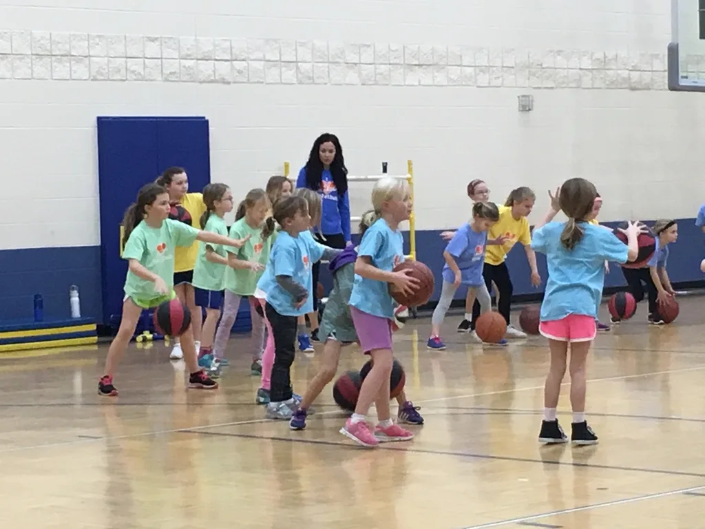 First soccer, now basketball, and soon softball – our Abby likes team sports!