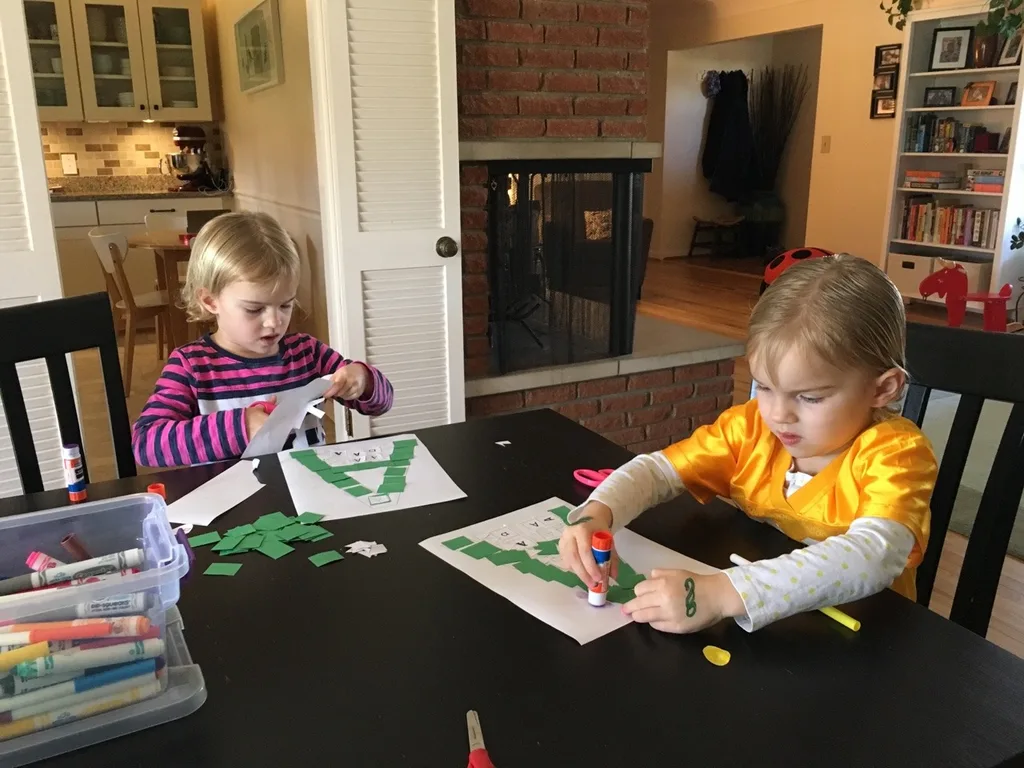 Our newest preschool fun: writing practice, and letter of the day crafts!